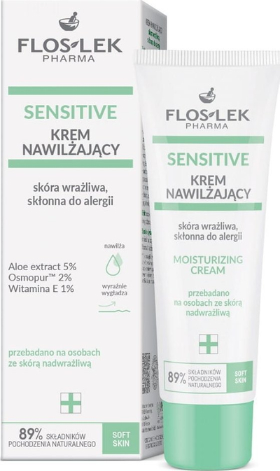 Krem fytyre hidratues Floslek Sensitive, për lëkurë të ndjeshme, 50ml
