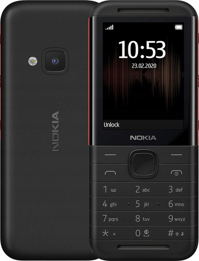 Telefoni Nokia 5310 2024, ekran 2.8", dual SIM, i zi me të kuqe