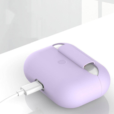 Kuti mbrojtëse Tech-Protect Icon për Apple AirPods Pro, silikon, e vjollcë