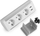 Prizë tavoline Spacetronik ERGOLINE SPS-T35WS V2, 3x Schuko, 2x USB, argjendt e bardh