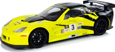 Makina sportive me telekomandë LeanToys Corvette C6.R, shkalla 1:18, 2.4 GHz, e verdhë