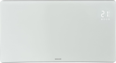 Ngrohës konvektor smart Sencor, 2400W, me ekran LCD, i bardhë