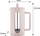 French press Klausberg KB7754, 1L, qelq borosilikat, rozë e çelët