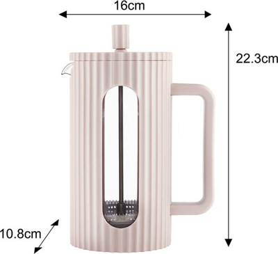 French press Klausberg KB7754, 1L, qelq borosilikat, rozë e çelët