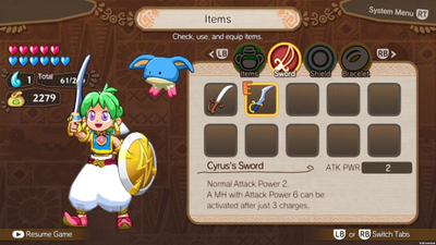 Lojë PS4 Sega Wonder Boy Asha in Monster World, aventurë arcade, singleplayer