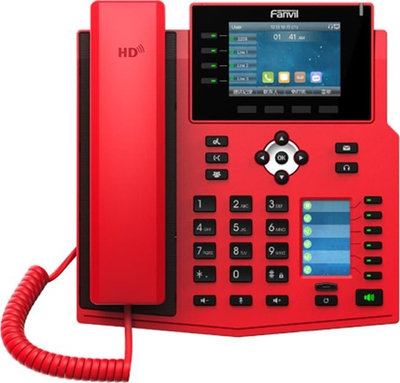 IP телефон Fanvil X5U-R, 16 линии, Wi-Fi, црвен