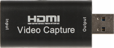 Kartë kapjeje HDMI në USB, 1080p, kompakte, e zezë