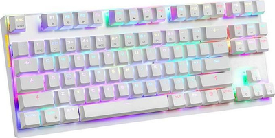 Гејмерска тастатура Motospeed CK82, механичка Outemu Red, RGB, бела
