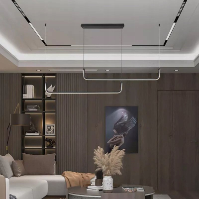 Kronllar LED V-TAC, 24W, i gjatë 1525mm, dritë 4000K, i zi