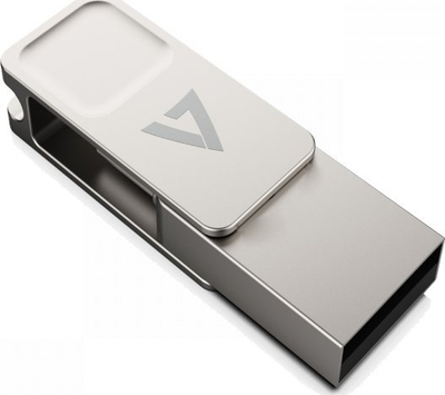 USB V7 VF364GTC, 64GB, USB 3.2, ngjyrë argjendi
