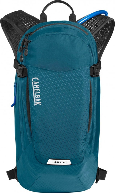 Çantë hidratuese CamelBak M.U.L.E., 12L, me rezervuar uji, blu Moroccan e zezë