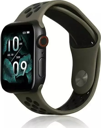 Rrip dore Beline Sport Silicone për Apple Watch 42 44 45 49mm, silikon, kafe me të zezë