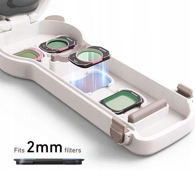 Etui mbrojtëse Telesin PC për DJI Osmo Pocket 4, me rrip, e bardhë-bezhë