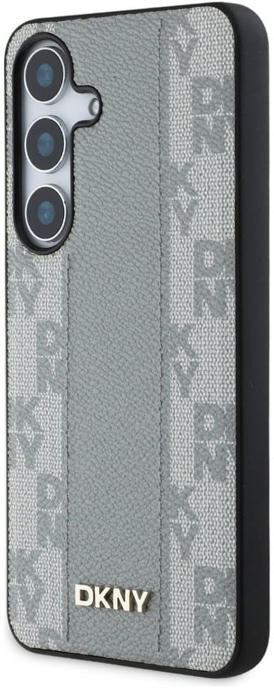 Mbulesë DKNY Leather MagSafe për Samsung Galaxy S25, me figura shahu, bezhë