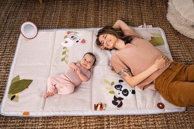 Tapet loje për bebe Tiny Love Boho Chic Super Mat, 150 x 100cm, i palosshëm, bezhë