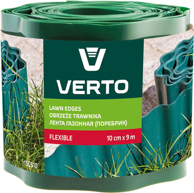 Bordurë lëndine Verto 10 cm x 9 m, jeshile (15G510)