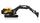 Lodër maket Volvo EC500 Hybrid Excavator, model ndërtimi, dekor, e verdhë