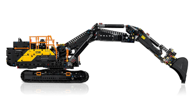 Lodër maket Volvo EC500 Hybrid Excavator, model ndërtimi, dekor, e verdhë
