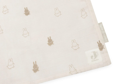Mbulesa te holla muslin 115x115cm, Happy Miffy - Nougat - 2 Pack