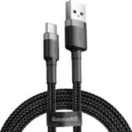Kabllo USB Baseus Cafule CATKLF-BG1, USB-A në USB-C, 1 m, e zezë gri