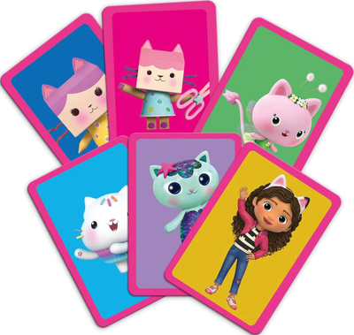 Loja me kuba Top Trumps Gabby’s Dollhouse Match, për 2 lojtarë, kompakte, shumëngjyrëshe