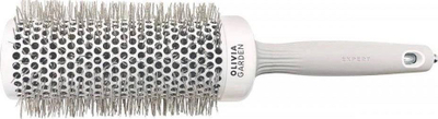 Furkë rrumbullake flokësh Olivia Garden Expert Blowout Speed 55mm, qime me valë, e bardhë gri