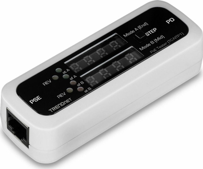 Tester rrjeti Trendnet TC-NT3, testim Ethernet dhe PoE, LCD, i bardhë