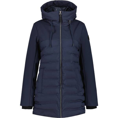 Jaketë softshell për goca Icepeak EP Almyra, e gjatë, me kapuç, blu e errët