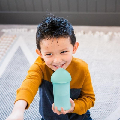 Gotë me pipë për fëmijë Boon Swig, silikoni, 270ml, mente