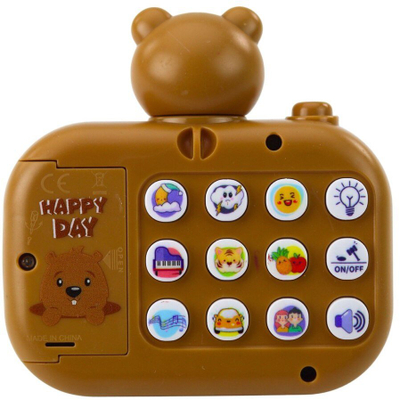 Lodër interaktive LeanToys Capybara Camera, me projektor dhe drita, me tinguj, shumëngjyrëshe