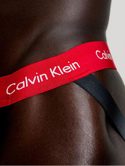 Set mbathje për meshkuj Calvin Klein Jock Strap Briefs, 3 palë, të zeza