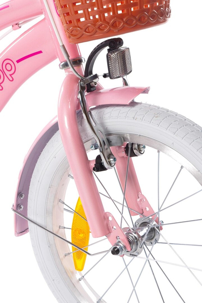 Biçikletë fëmijësh Snapp Bike Vintage 16", me rrota ndihmëse, rozë