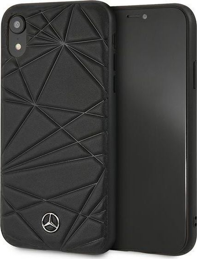 Kapak telefoni Mercedes Pattern Line Twister për iPhone Xr, hardcase, i zi