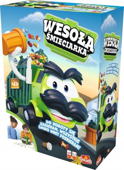 Loja tavolinë Goliath Happy Garbage Truck, për fëmijë dhe të rritur, shumëngjyrëshe