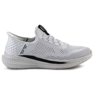 Патики Skechers Slade Quinto M 210810WHT, природна кожа, Memory Foam, бели