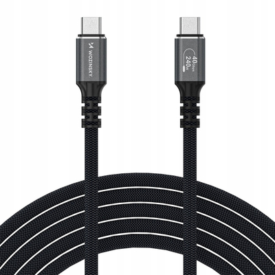 Kabllo USB C Wozinsky WPS UY415S Thunderbolt 4, 240W, 1.5m, i zi