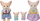 Set lodrash Epoch Sylvanian Families Fennec Fox Family, familje dhelprash Fennec, figura koleksionare