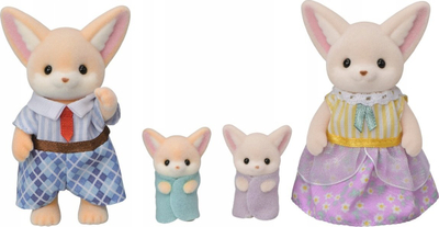 Set lodrash Epoch Sylvanian Families Fennec Fox Family, familje dhelprash Fennec, figura koleksionare