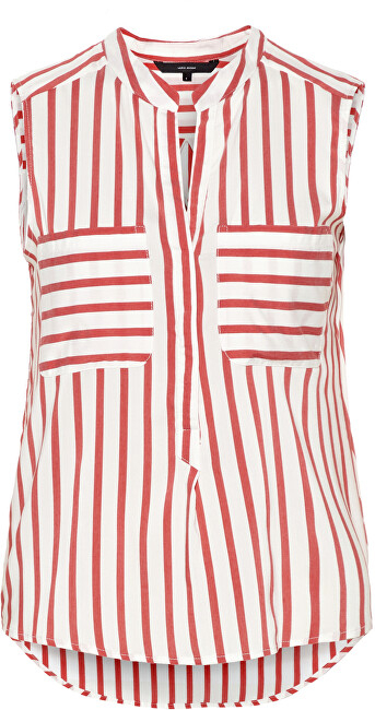 Këmishë Vero Moda Erika S / L Stripe, e kuqe S