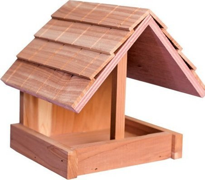 Ushqyes zogjsh Garden&amp;Fun Cedar, dru kedri, 15.5 x 13.5 x 14.5 cm, kafe