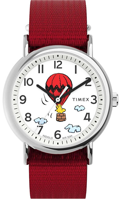 Orë dore Timex Peanuts Weekender TW2Y117006B, e kuqe