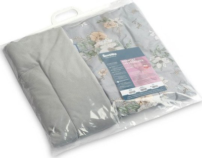 Set Velvet për krevat bebe Sensillo Lilia, për krevat standard, gri