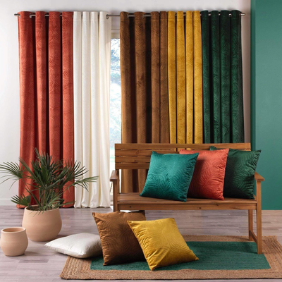Perde errësuese Douceur d'intérieur White Tropical Analia, 140x240 cm, me unaza, e bardhë
