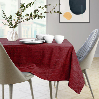 Mbulesë tryeze AmeliaHome VESTA Cuff, 110x110 cm, që s’kapet kollaj me njolla, ngjyrë burgundy
