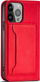 Mbulesë-portofol Hurtel Magnet Card Case për iPhone 14 Plus, me qëndrim, e kuqe