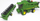 Lodër kombajë vjelëse Bruder John Deere T670i, e gjelbër
