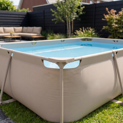 Pishinë me kornizë VirtuFit Rectangular Pool, 300 x 210 x 66 cm, me pompë filtri, bezhë