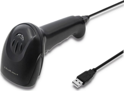 Lexues barkodi Qoltec Wired 1D 50866, me kabllo, 1D