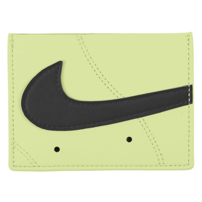 Portofol kartëmbajtës Nike Icon Air Force 1, material sintetik, dizajn i hollë, jeshile pastel