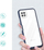 Kllëf telefoni Samsung Galaxy A22 5G, Hybrid Armor 3n1, transparent, me kornizë blu